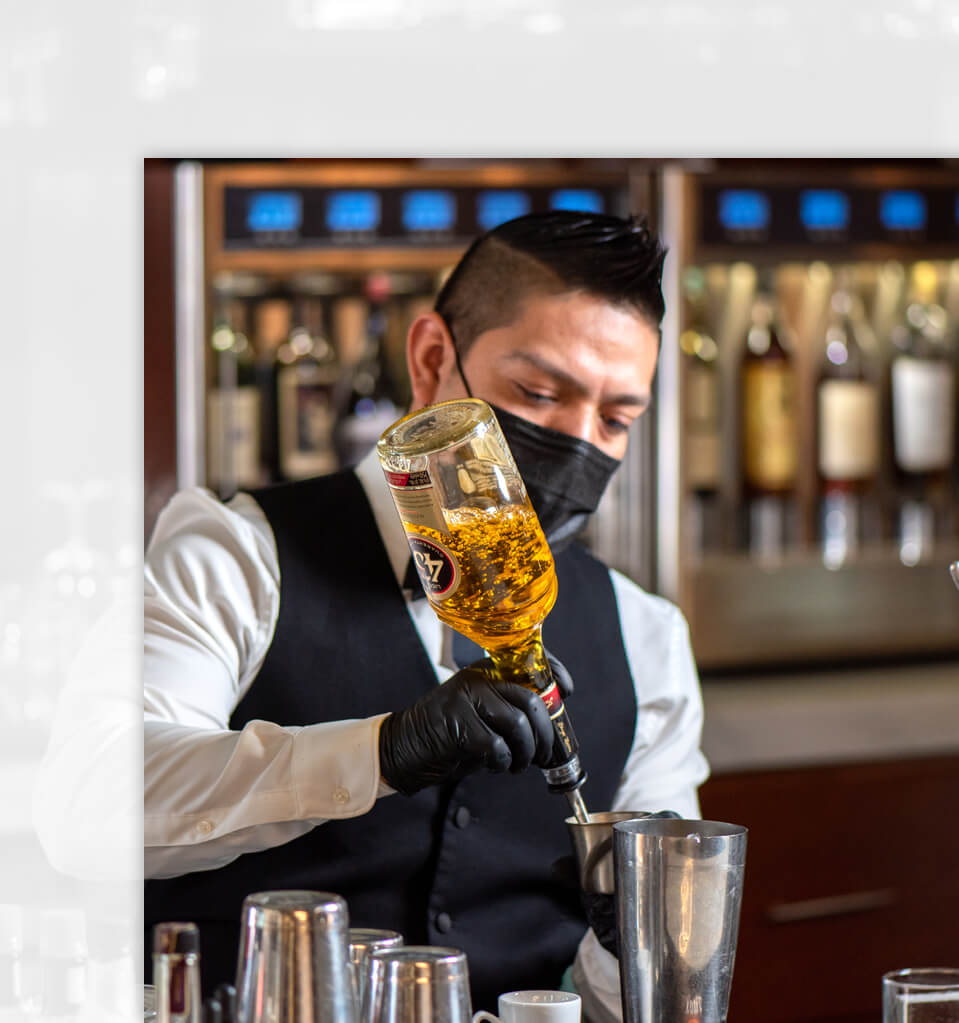 bartender making a cocktail