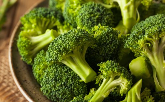 Healthy Green Organic Raw Broccoli Florets Ready for Cooking